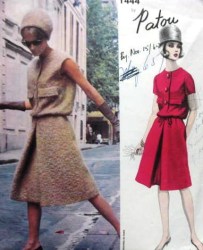 1444 1965 PATOU PARIS A-DRESS SLEEVES OR NOT PATTERN  16